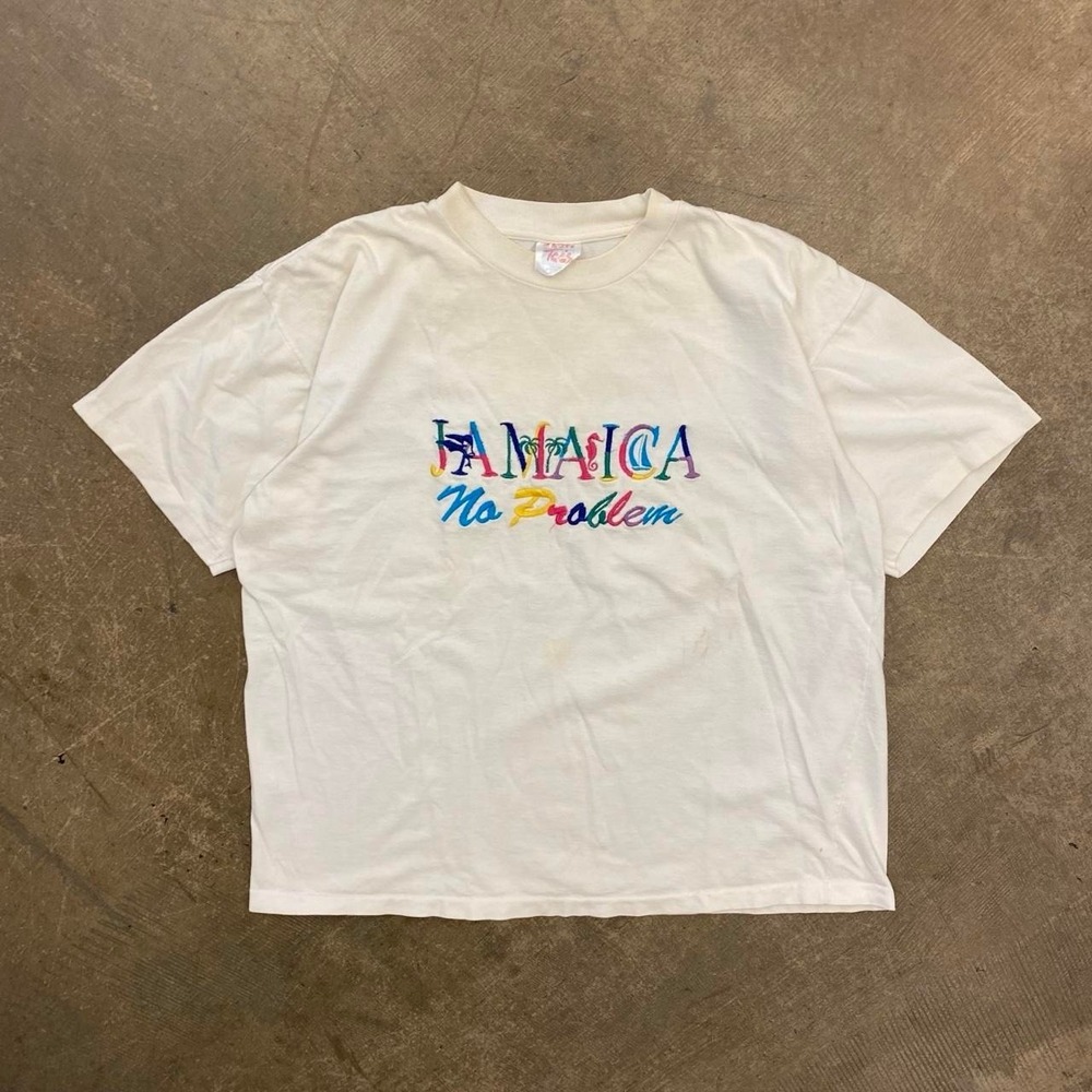 Vintage Jamaica No Problem 90s Single Stitch Destination Colorful T-Shirt XL